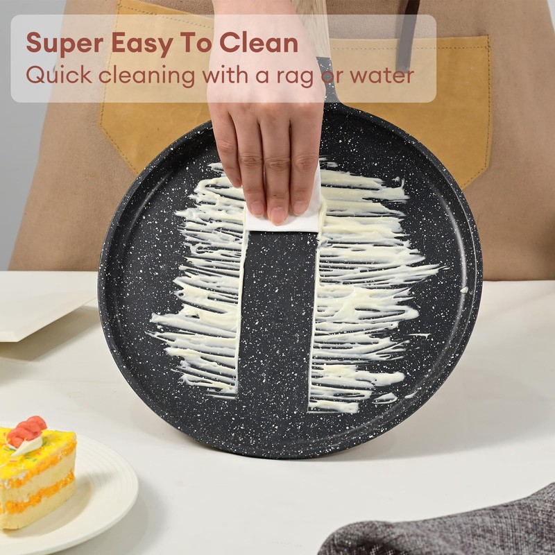 JEETEE Crepe Pan Nonstick, 11 inch Comales Para Tortillas Griddle
