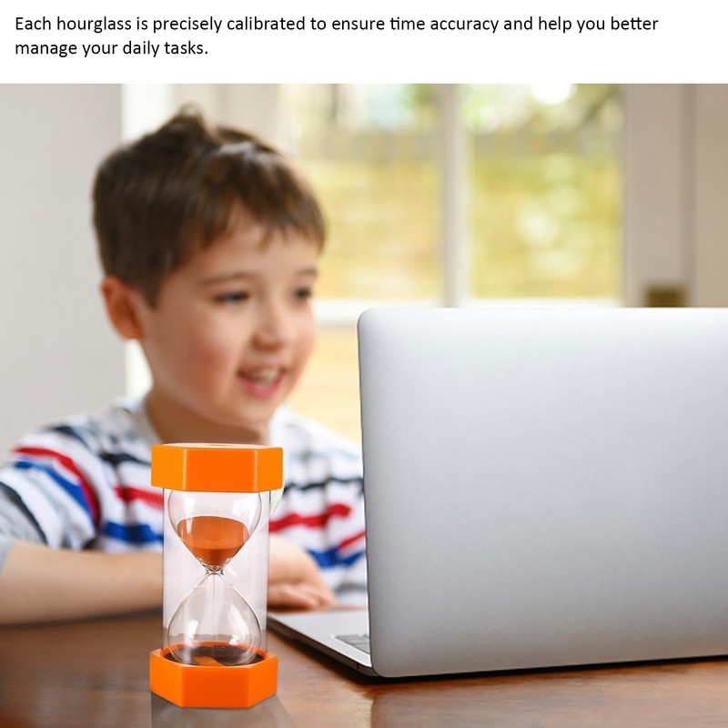 2 Piece Sand Timer, 5 Minute Orange Sand Timer, 10