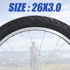 WEEROCK WEEROCK 2 PCS Bike Fat Tires 26 x 3.0 Inch Bicycle Fat Tyre Folding Bead Tire Electric Bike Tires Compatible Wide Mountain Snow Bicycle