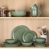 AmorArc Ceramic Dinnerware Sets, Handmade Stoneware Reactive Glaze Plates and
