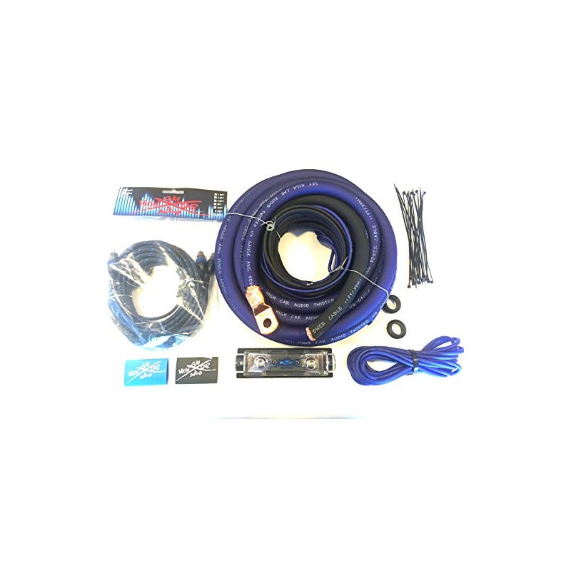 Oversized 1/0 Ga CCA AWG Amp Kit Triple Shielded RCA