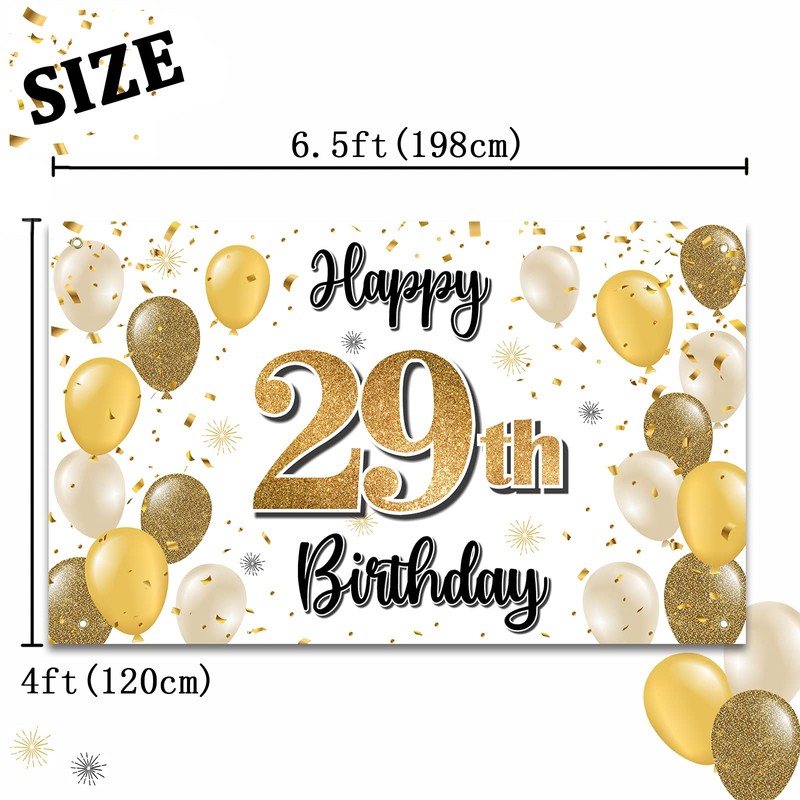 LASKYER 29th Birthday Big Banner Party Decorations.