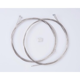 Generic 4 pcs Bike Shift Cable, Bike Shifter Cable，Stainless Steel Shift line， Bike Shift Wire Kit for Mountain and Road Bicycle, for Free 4 End Caps, 2.1m