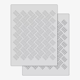 Wraith SprayWorks Diamond Plate #2 - Reusable Airbrush Stencil Template