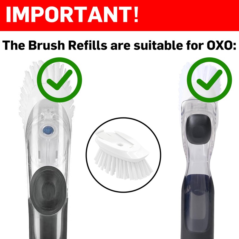 Brush Refills for OXO Dish Brush - 4 Pack Dish