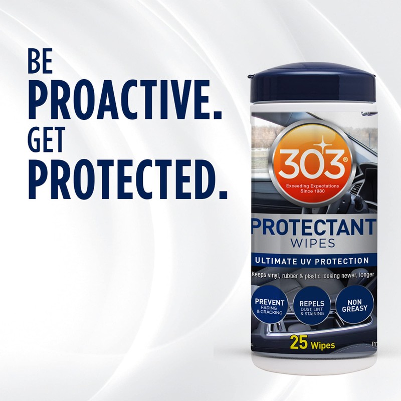 303 Products Automotive Protectant Wipes - Helps Prevent Fading &