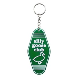 ThingsK Silly Goose Club Keychain Funny Keychain Novelty Gag Gifts Hilarious Gift Idea White Elephant Gift for Mens Women Friends Birthday