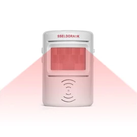 S SELDORAUK Motion Sensor Door Chime, Shop Visitor Alert Wireless PIR Doorbell Entry Alarm for Store Business Office School Home When Entering 13 Chimes 5 Volume 7m Range Include Barking