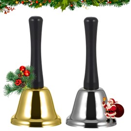 Santa Bell, Gold Table Bell, Santa Bell, Christmas Costume Accessory