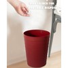 UUJOLY Small Bathroom Trash Can Wastebasket, Plastic Garbage Bin Container