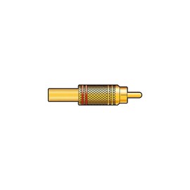 yourspares WE1209BK Gold plated RCA plug, Black