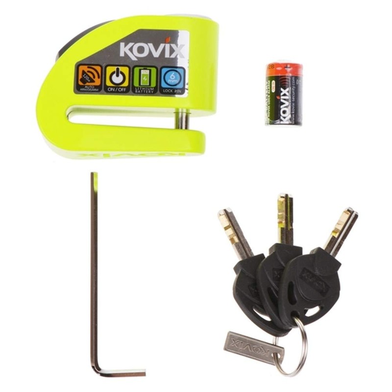 Kovix KD6-FG(7-069117) KD6 6mm Alarm Disc Lock Fluo Green