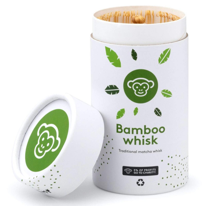 Bamboo Whisk For Matcha Tea By PureChimp - 100 Prongs