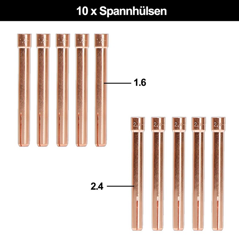 Wisamic TIG Welding Accessories Wear Parts Set 36 Pieces, Clamping