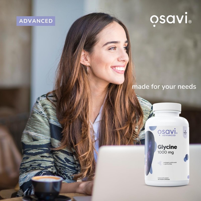 Osavi Glycine 1000mg – 60 Vegan Capsules | High–Potency Glycine