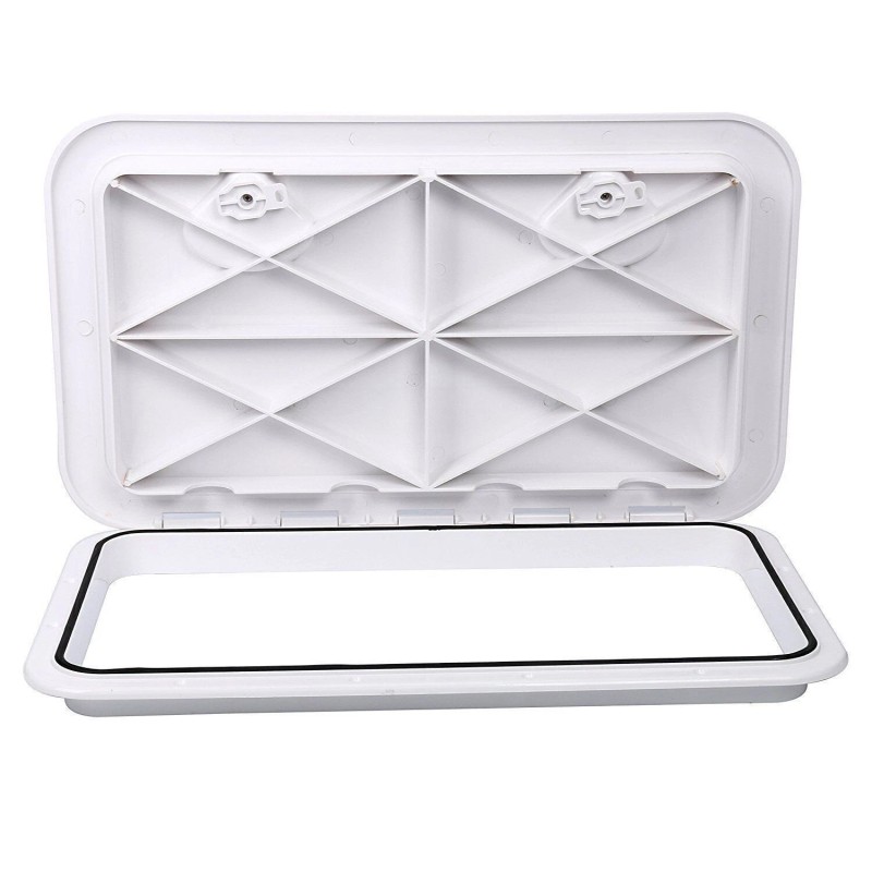 Amarine Made 24" Rectangle Boat Hatch White Inspection Hatch &
