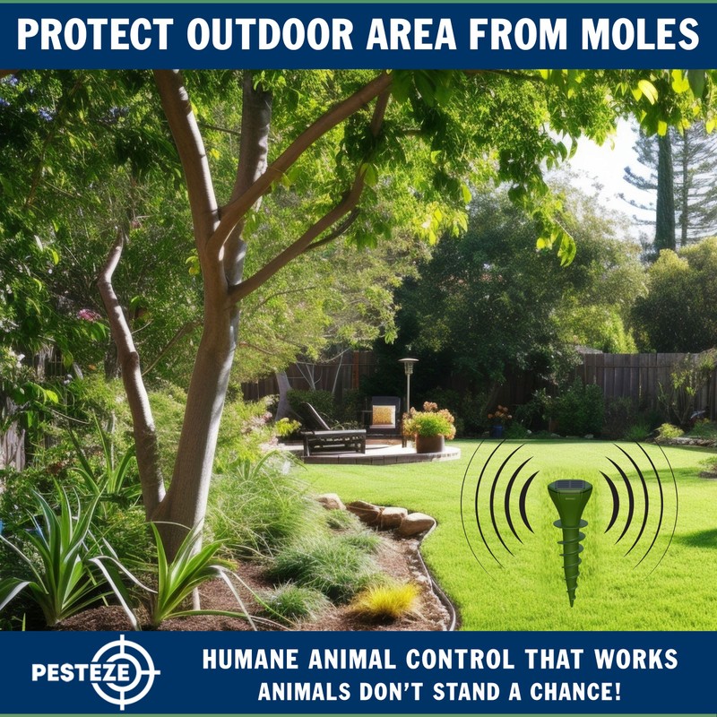 2 Pack PESTEZE Reusable Solar Mole, Snake, Gopher, Vole, Chipmunk,