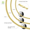 KRKC&CO 3/4/5 Gold Chain Men's Necklace 18K Gold Plated/White Gold,