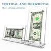 Cuyacili Pack of 2 Acrylic Banknotes Display Frame Acrylic Display