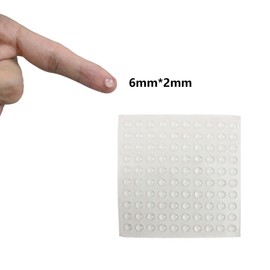 esahpss Transparent Glass Adhesive pad Door Cabinet Window Cabinet soundproof and Shock-Absorbing Silicone Anti-Collision Particles 100 Pieces Sold at 6mm * 2mm Each