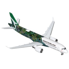 DCD Die-Cast Airbus A220-300 Commercial Aircraft Toy QantasLink Minyma Kutjara Tjukurpa Livery (N531PA) White Green Graphics
