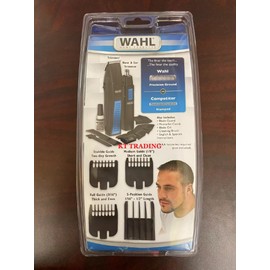 WAHL Nose Ear Body Beard Hair Wet/Dry Battery Precision Blade Trimmer Set ~ BLUE
