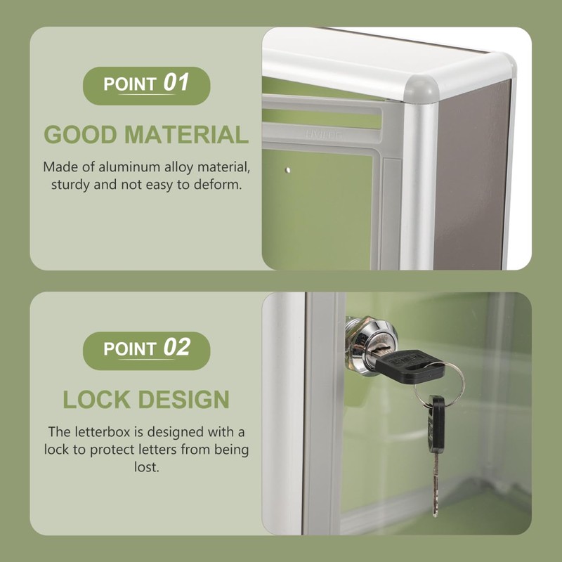 STOBOK Clear Acrylic Suggestion Box with Slot and Lock, Transparent