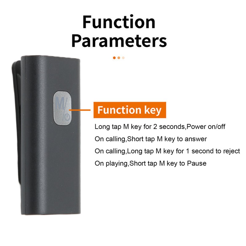 USB Bluetooth 5.0 Adapter Wireless Lavalier Audio Receiver for Home
