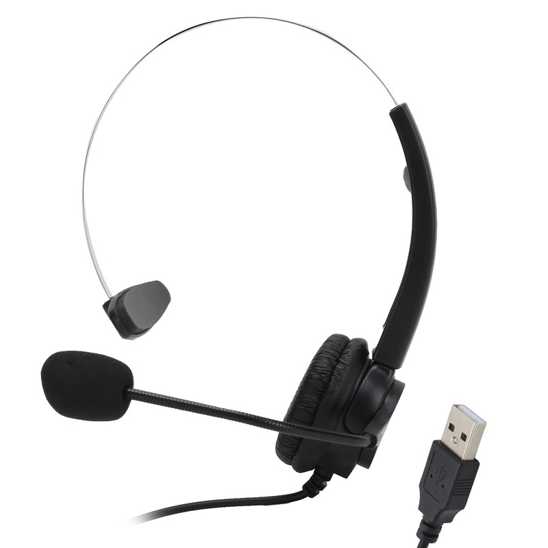 USB Headset with Microphone Noise Reduction Audio Control for Business