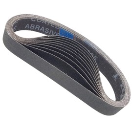 Correas de carburo de silicio de 1 1/8 x 21 (10 unidades) – Elige grano o piel con compuesto de pulido – Se adapta a lijadoras Makita y CRL 9031M (grano 80, paquete de 10)
