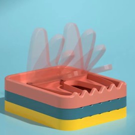 Eabdice 3 pieces PP material spoon holder, spoon rest, pot lid holder, spoon rest, can store pot lids, spatulas, chopsticks, spoons and other kitchen utensils