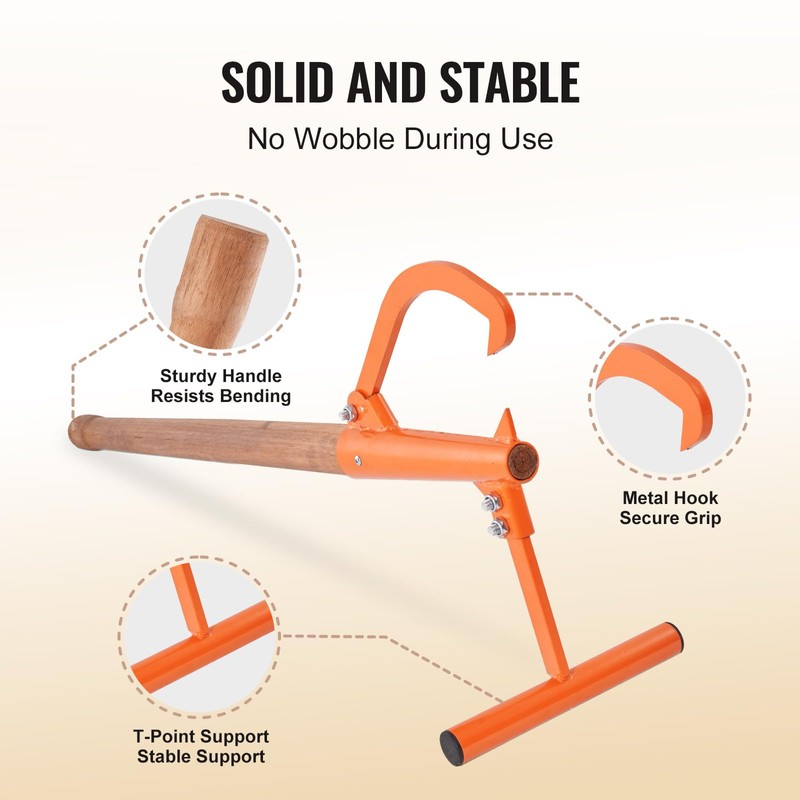 VEVOR 46.5" Timberjack Log Lifter, Adjustable Heavy Duty Log Roller