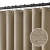 MIULEE Linen Shower Curtain with 12 Metal Hooks Modern Heavy