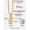 Richsteel Diamond Bubble Letter Necklace E Initial Chain for Men