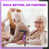BigAlex Folding Walking Cane with LED Light,Pivoting Quad Base,Adjustable Walking