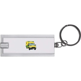 Azeeda 'Emergency Ambulance' LED Torch Keyring – Compact Pocket Flashlight with Keychain – Handy Mini Light for Bags and Keys (KT00044940)