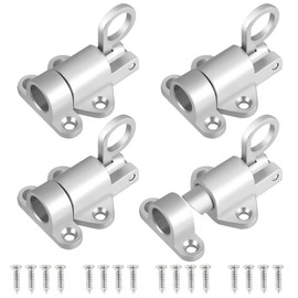 Set of 4 Automatic Door Latch Spring Lock with Screw Set, Sliding Bolt for Wooden Doors, Windows & Cabinet Doors, Corrosion Resistant & Easy Assembly