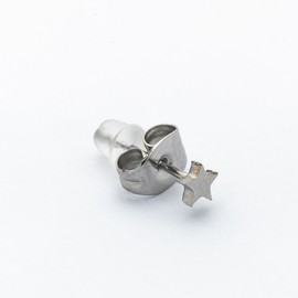 Borghetti Pharma Hypoallergenic Earrings White Metallic Stars (Code: ACC-ST2)