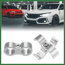 Motoforti 3pcs AN8 Car Hose Separator Clamp Fuel Line Connector Silver Tone Long-lasting