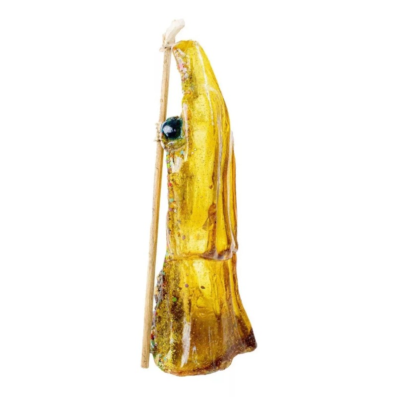 Imagen Santa Muerte Cristalina De 30cm X 12cm