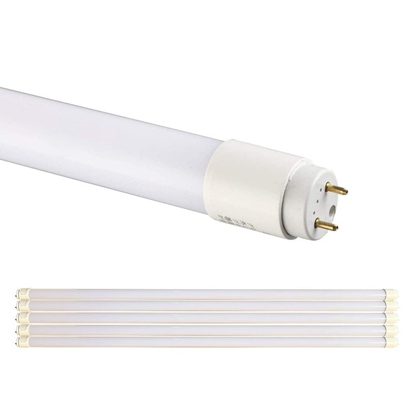 LED Fluorescent Light Bulb, 40 W Type, Straight Tube, Daylight White, Glow Type, 47.2 inches (120 cm), No Construction Required, T8, G13 Base, High Brightness, 2,000 LM (Pack of 5)