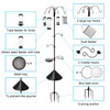 Ointo Garden 6-Hook Bird Feeding Station, Steel Multi-Feeder Kit Stand