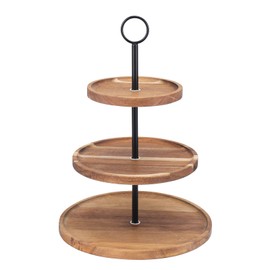 3 Tier Cupcake Stand, Wood Tiered Serving Tray Cupcake Tower, Serving Stand Display Dessert Cookie Candy Buffet Holder for Home Tea Party, Wedding, Farmhouse Decor, Tea Party Decor, Kitchen Decor