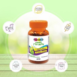 PEDIAKID - Probiotic gums - Natural formula with delicious apple aroma - Helps enrich the intestinal flora - Supports the body's defenses - 60 gums