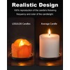 ONEIHOMM 12 PCS Orange Flickering Flame Tealight Candles with Timer,