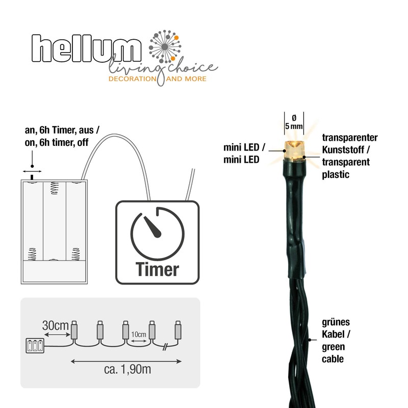Hellum 570779 A, Ceiling Light, 3 Watt, A55, weiß, 10