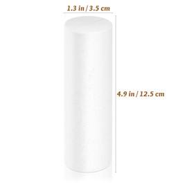 Hemobllo 6pcs White Foam Cylinders 12.5×3.5in – Kid-Safe Polystyrene Craft Tubes for DIY Christmas Ornaments, Wedding & Classroom Projects