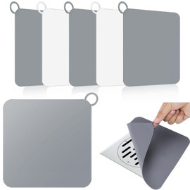 Miortior Tapón de Silicona para Desagüe de Suelo, 6 Pcs Cuadrados Tapa Coladeras para Regadera, Cubierta Desodorizante de Alcantarillado, Alfombra Antiolor de Alcantarillado para Cocina,Baño,Lavadero