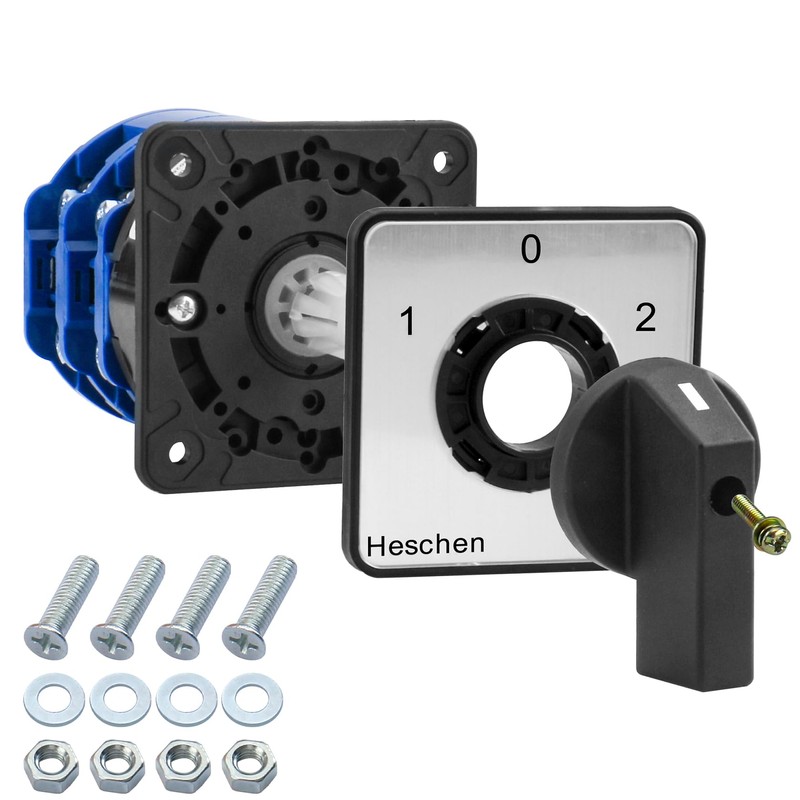 Heschen Universal Rotary Cam Selector Changeover Switch, SZW26-125/D202.2, 660V 125A,