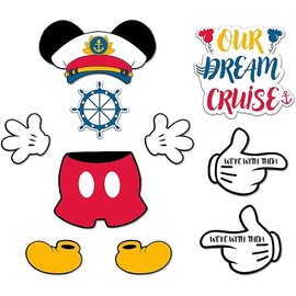 10 Pcs Cruise Door Magnet, Captain Mouse Cruise Door Decorations,Funny Mouse Ears Magnet for DCL Cruise& All Major Cruise